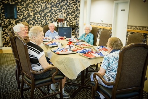 Elderly group doing activity together